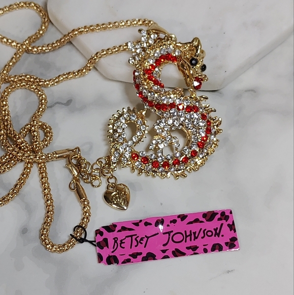 Betsey Johnson Jewelry - Rhinestone Dragon Necklace